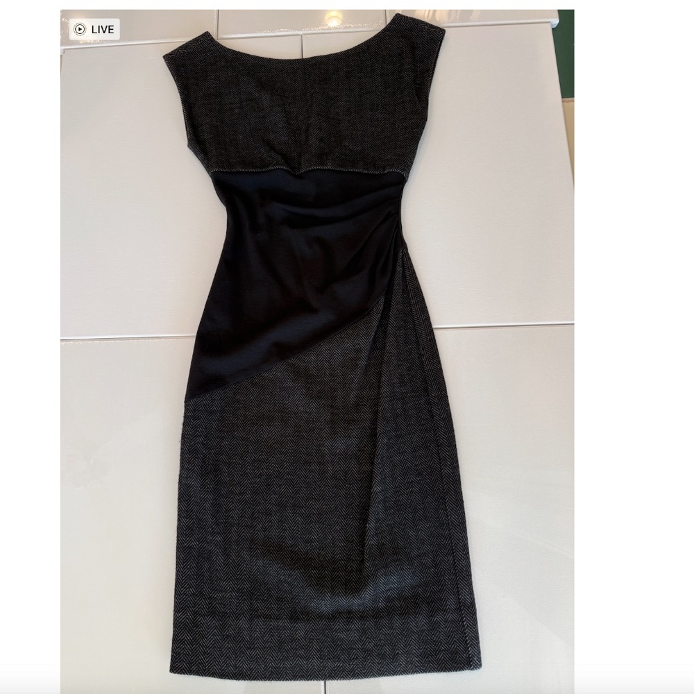 Grey and Black Midi DVF Dress